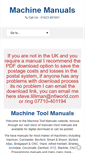 Mobile Screenshot of machinemanuals.co.uk