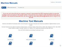 Tablet Screenshot of machinemanuals.co.uk